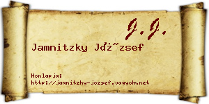 Jamnitzky József névjegykártya